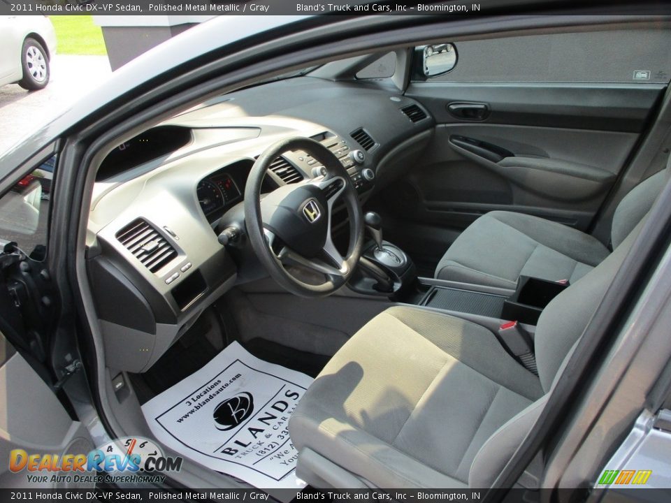 2011 Honda Civic DX-VP Sedan Polished Metal Metallic / Gray Photo #7