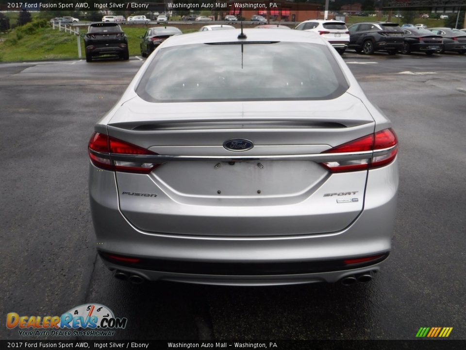 2017 Ford Fusion Sport AWD Ingot Silver / Ebony Photo #8