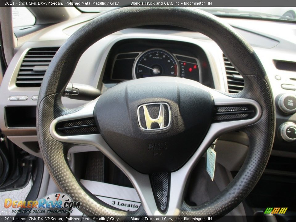 2011 Honda Civic DX-VP Sedan Polished Metal Metallic / Gray Photo #9