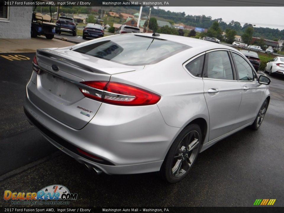 2017 Ford Fusion Sport AWD Ingot Silver / Ebony Photo #9