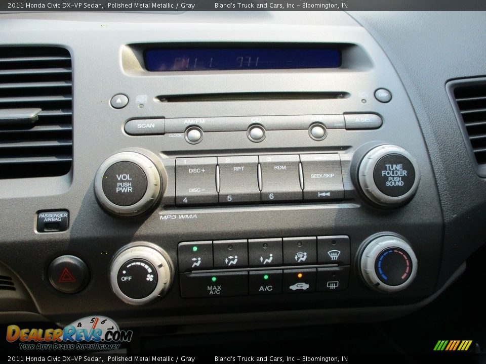 2011 Honda Civic DX-VP Sedan Polished Metal Metallic / Gray Photo #12