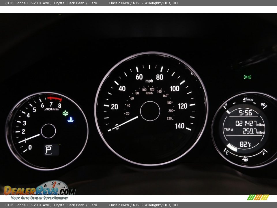 2016 Honda HR-V EX AWD Crystal Black Pearl / Black Photo #8