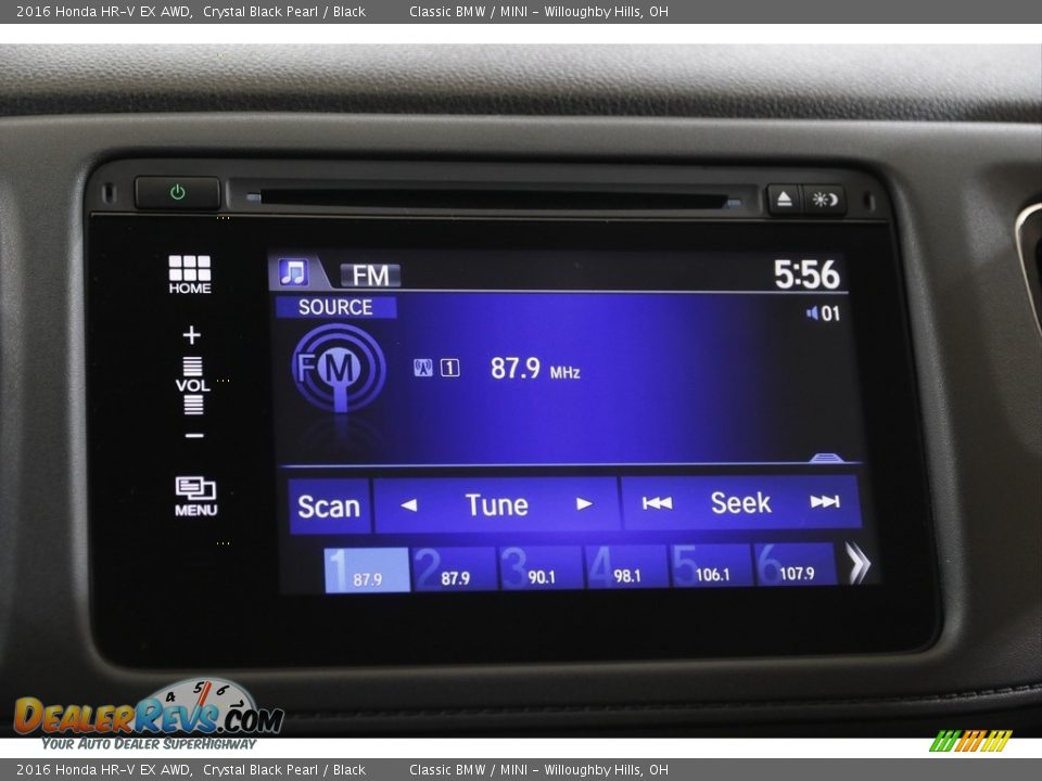 2016 Honda HR-V EX AWD Crystal Black Pearl / Black Photo #10