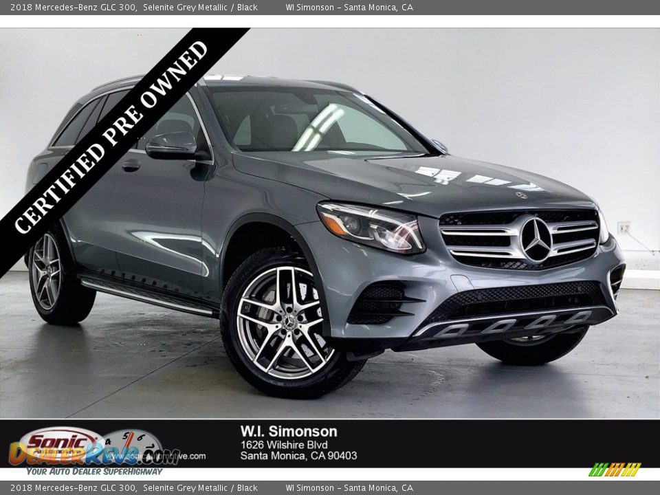 2018 Mercedes-Benz GLC 300 Selenite Grey Metallic / Black Photo #1