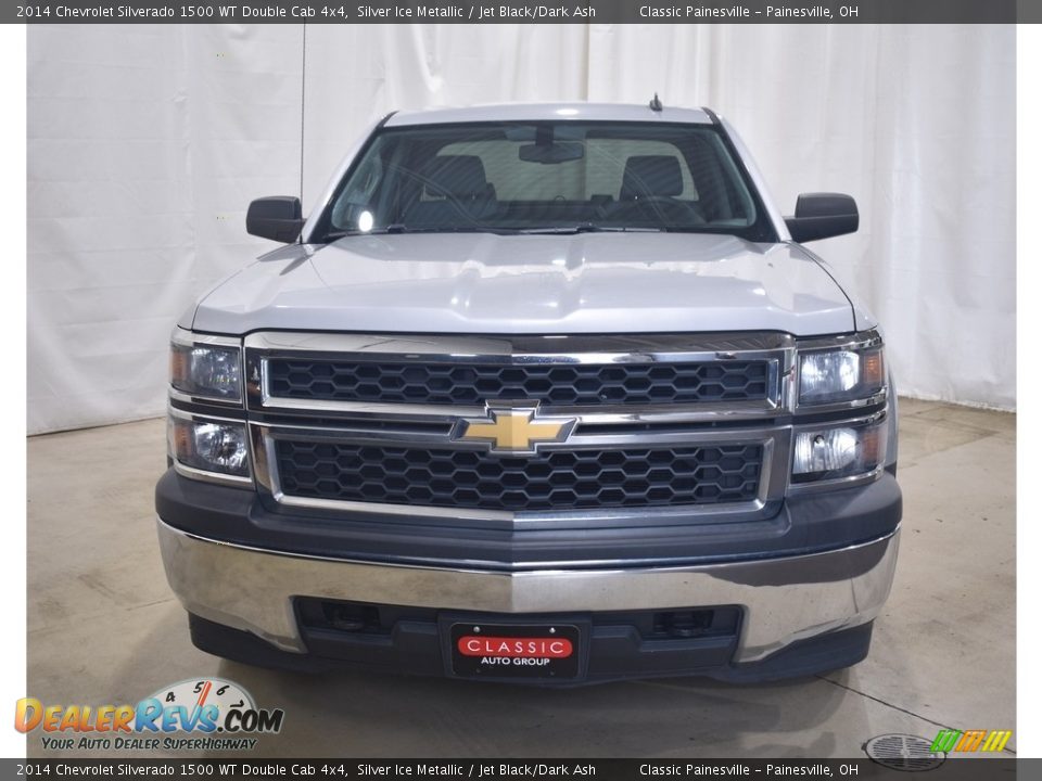 2014 Chevrolet Silverado 1500 WT Double Cab 4x4 Silver Ice Metallic / Jet Black/Dark Ash Photo #4