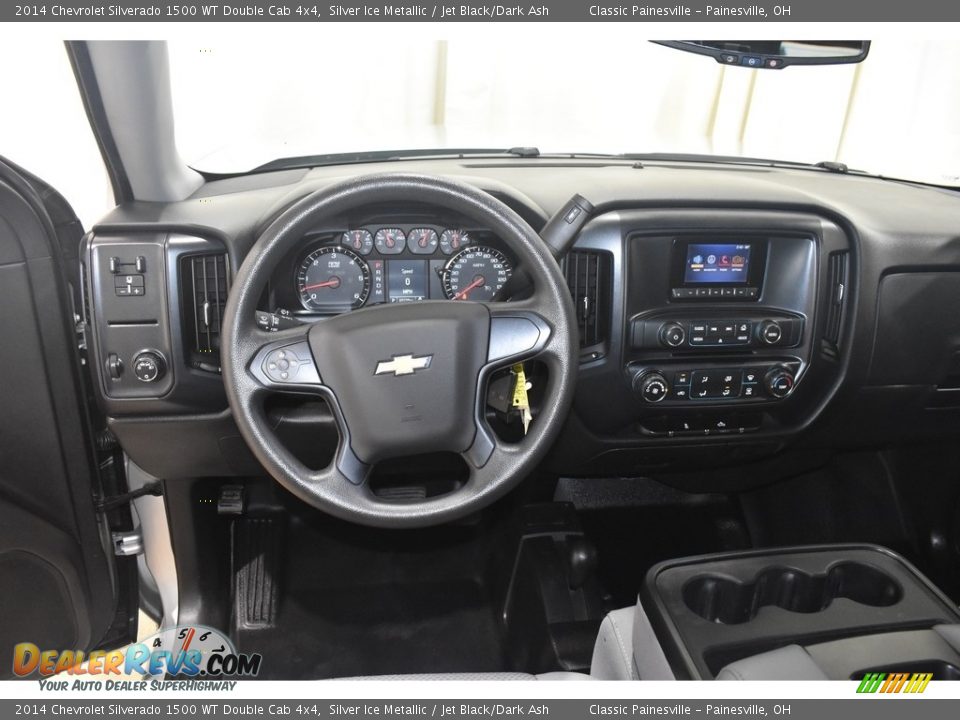 2014 Chevrolet Silverado 1500 WT Double Cab 4x4 Silver Ice Metallic / Jet Black/Dark Ash Photo #12