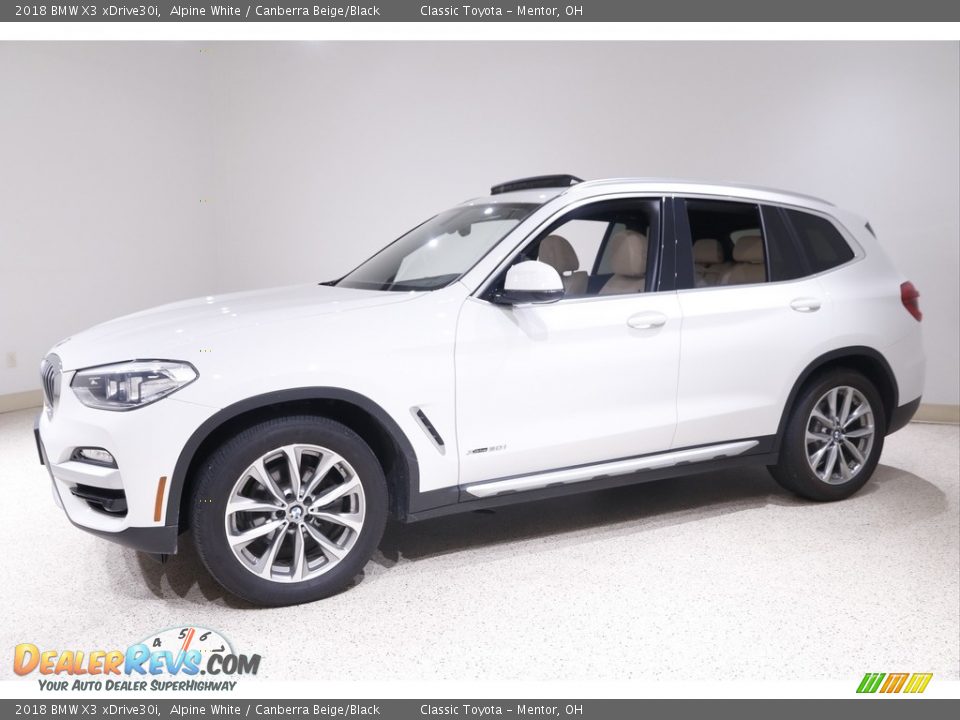 2018 BMW X3 xDrive30i Alpine White / Canberra Beige/Black Photo #3