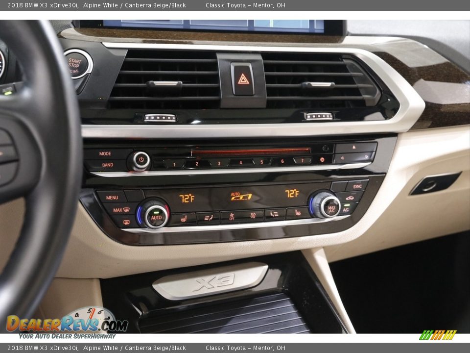 2018 BMW X3 xDrive30i Alpine White / Canberra Beige/Black Photo #13