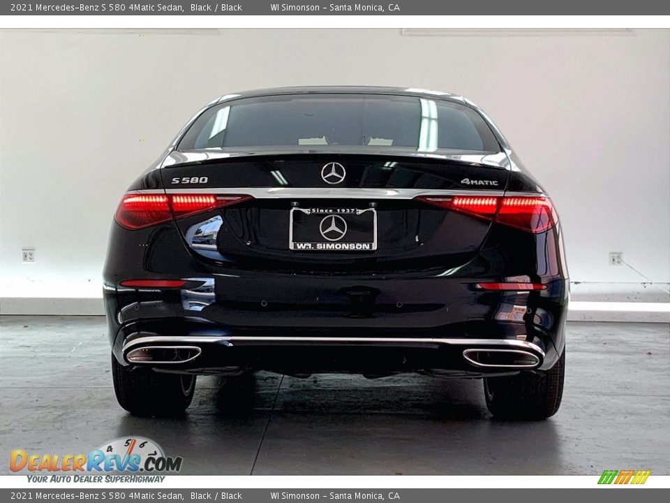 2021 Mercedes-Benz S 580 4Matic Sedan Black / Black Photo #3