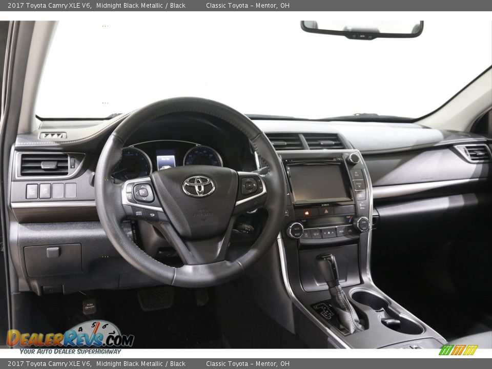 2017 Toyota Camry XLE V6 Midnight Black Metallic / Black Photo #6