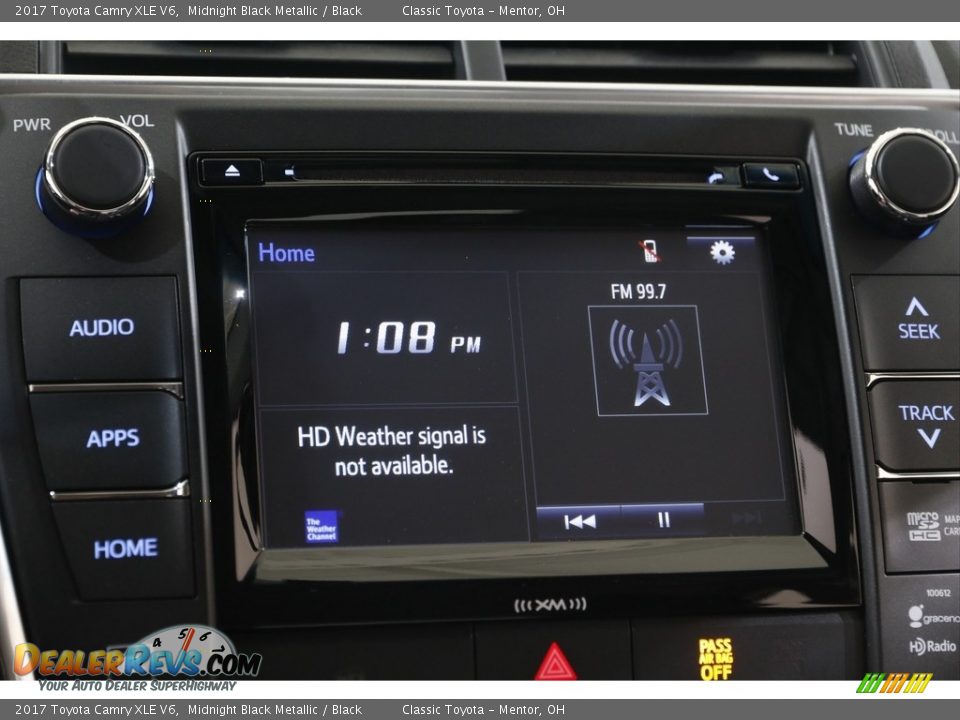 2017 Toyota Camry XLE V6 Midnight Black Metallic / Black Photo #9