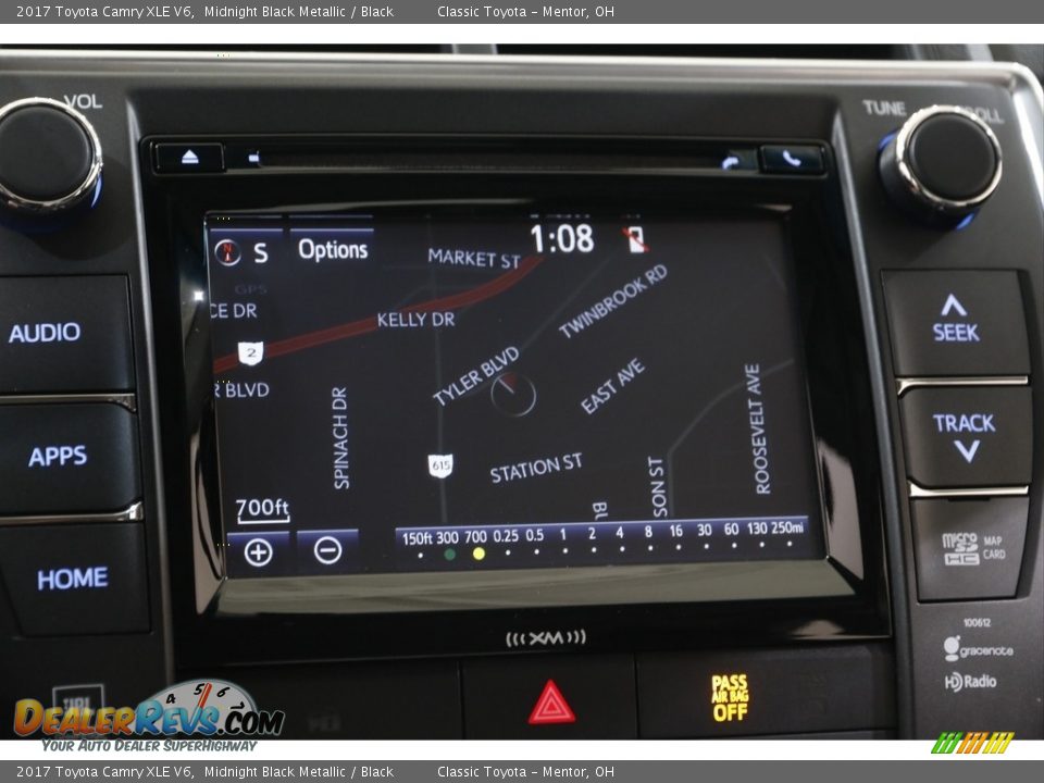 2017 Toyota Camry XLE V6 Midnight Black Metallic / Black Photo #10