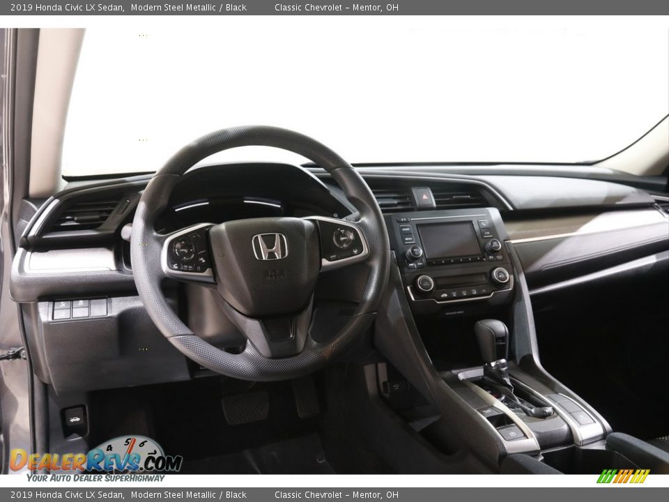 2019 Honda Civic LX Sedan Modern Steel Metallic / Black Photo #6