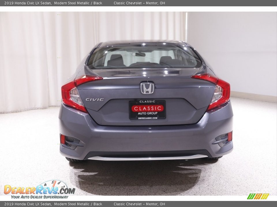 2019 Honda Civic LX Sedan Modern Steel Metallic / Black Photo #16