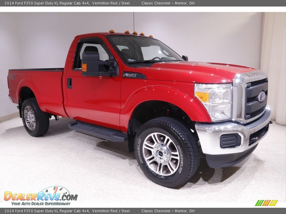 2014 Ford F350 Super Duty XL Regular Cab 4x4 Vermillion Red / Steel Photo #1