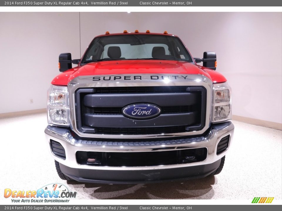 2014 Ford F350 Super Duty XL Regular Cab 4x4 Vermillion Red / Steel Photo #2