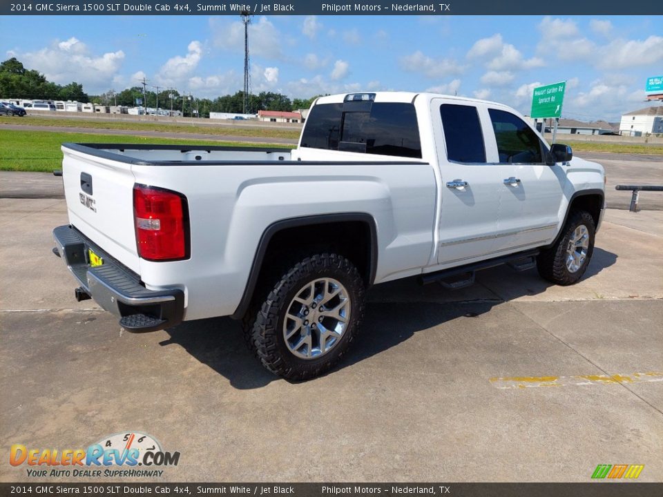 2014 GMC Sierra 1500 SLT Double Cab 4x4 Summit White / Jet Black Photo #7