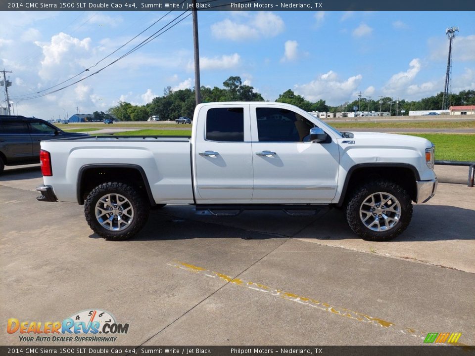 2014 GMC Sierra 1500 SLT Double Cab 4x4 Summit White / Jet Black Photo #8