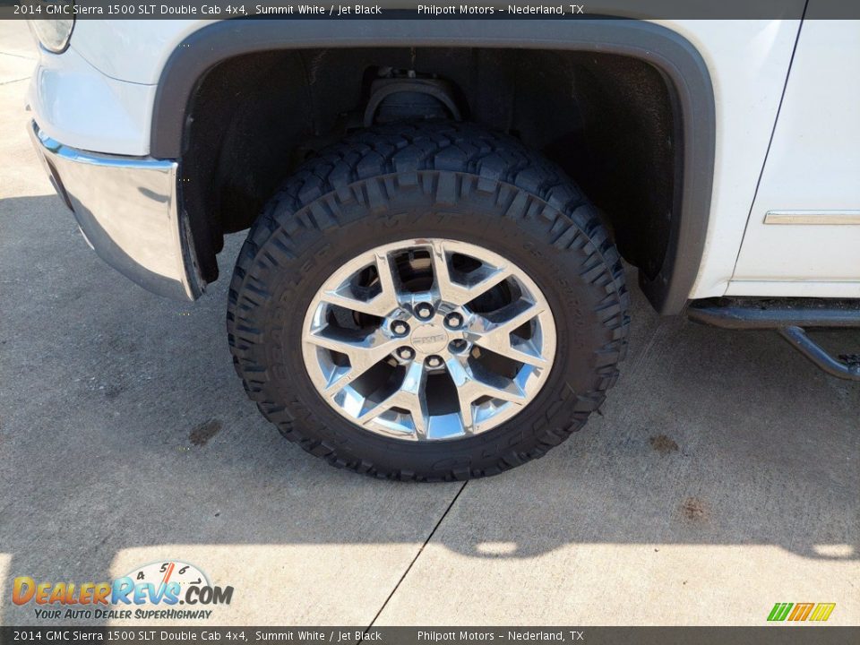 2014 GMC Sierra 1500 SLT Double Cab 4x4 Summit White / Jet Black Photo #9