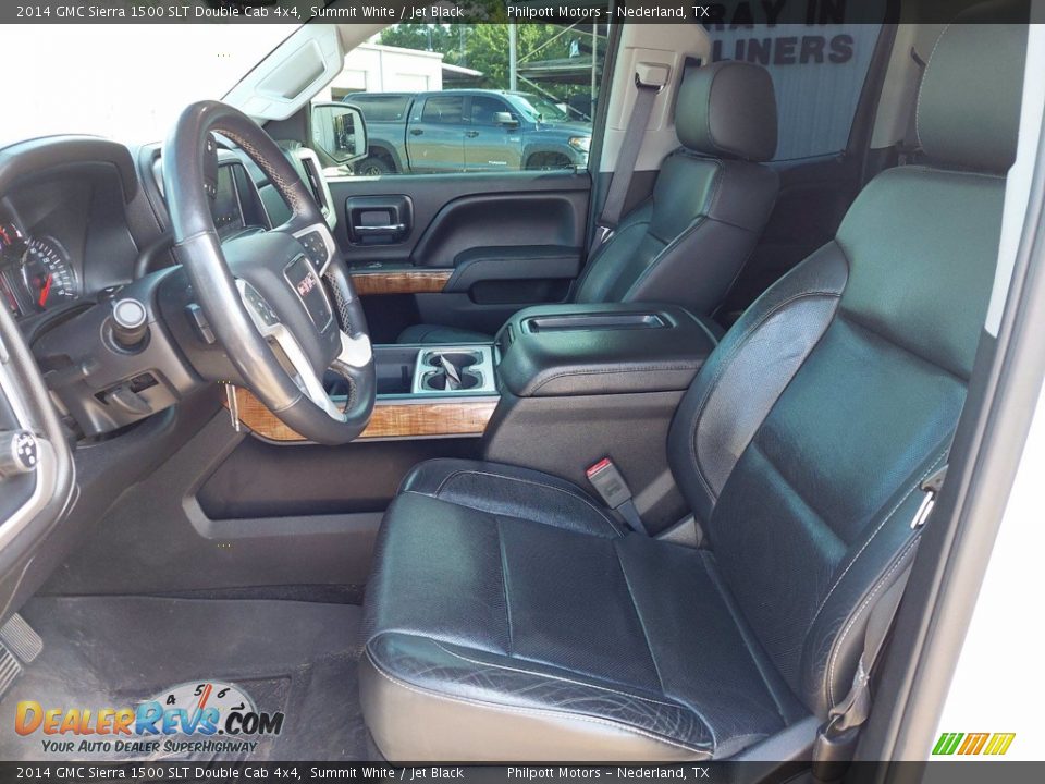 2014 GMC Sierra 1500 SLT Double Cab 4x4 Summit White / Jet Black Photo #10