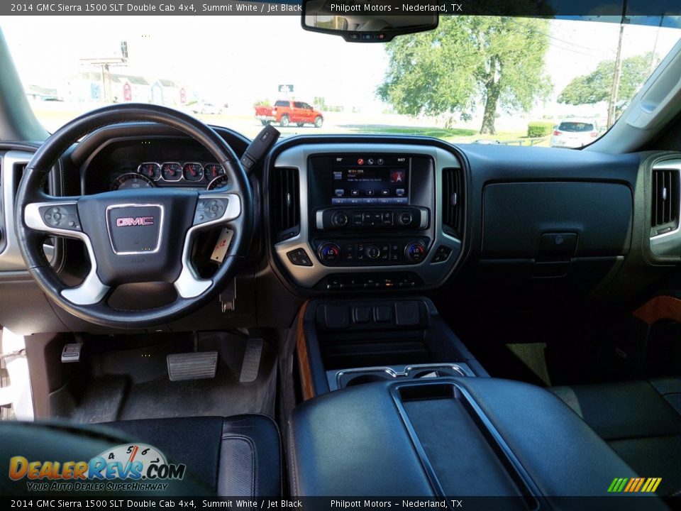 2014 GMC Sierra 1500 SLT Double Cab 4x4 Summit White / Jet Black Photo #11