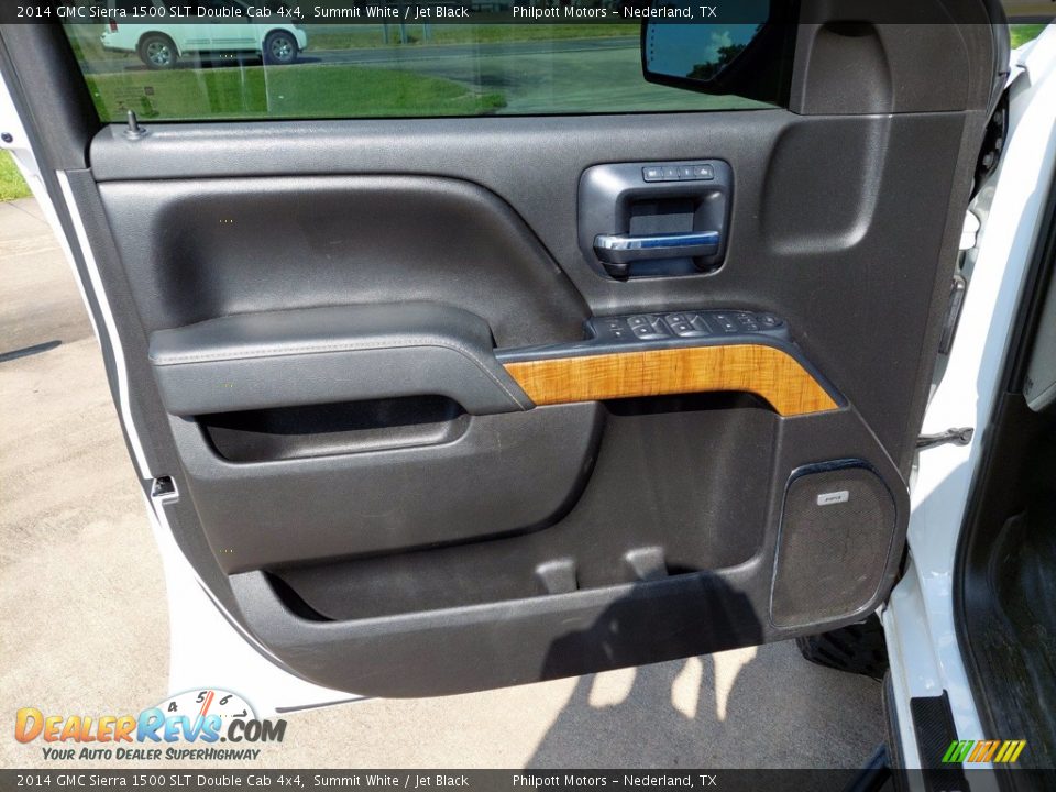 2014 GMC Sierra 1500 SLT Double Cab 4x4 Summit White / Jet Black Photo #13