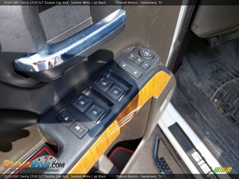 2014 GMC Sierra 1500 SLT Double Cab 4x4 Summit White / Jet Black Photo #14