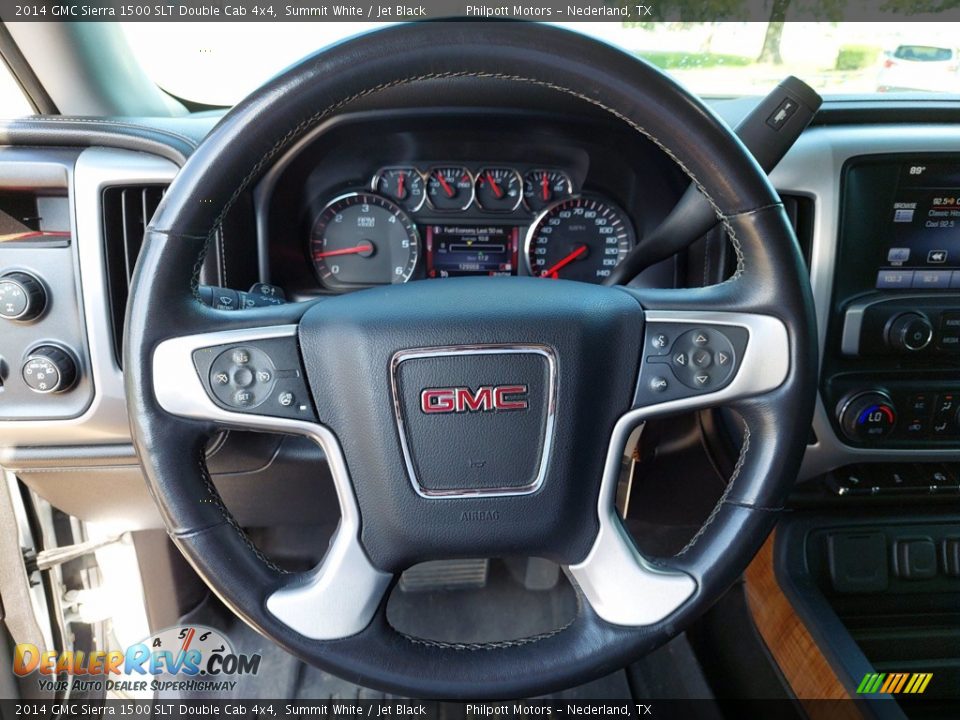 2014 GMC Sierra 1500 SLT Double Cab 4x4 Summit White / Jet Black Photo #15