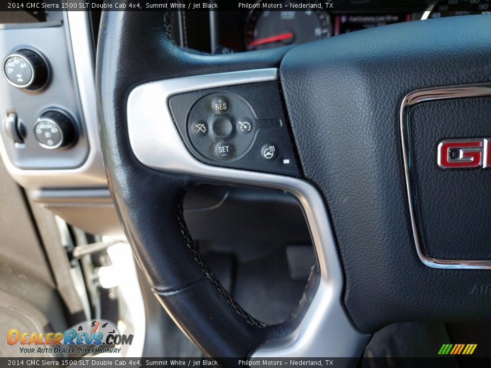 2014 GMC Sierra 1500 SLT Double Cab 4x4 Summit White / Jet Black Photo #16