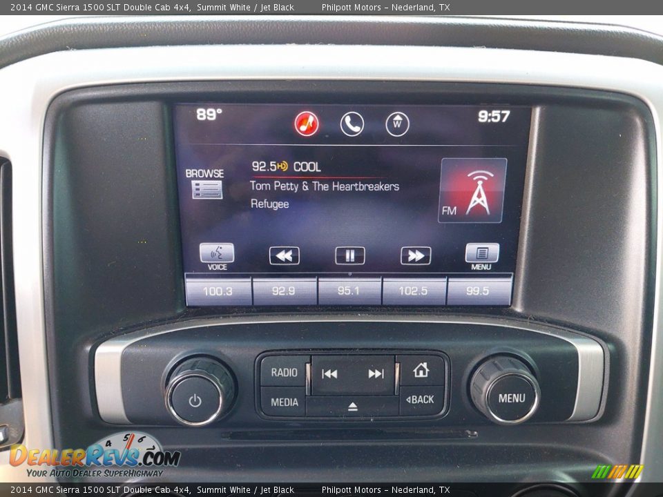 2014 GMC Sierra 1500 SLT Double Cab 4x4 Summit White / Jet Black Photo #20