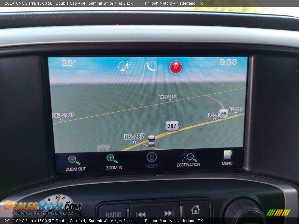 2014 GMC Sierra 1500 SLT Double Cab 4x4 Summit White / Jet Black Photo #22