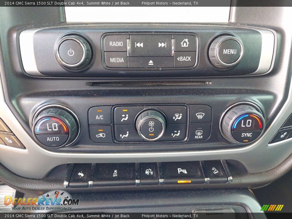 2014 GMC Sierra 1500 SLT Double Cab 4x4 Summit White / Jet Black Photo #23