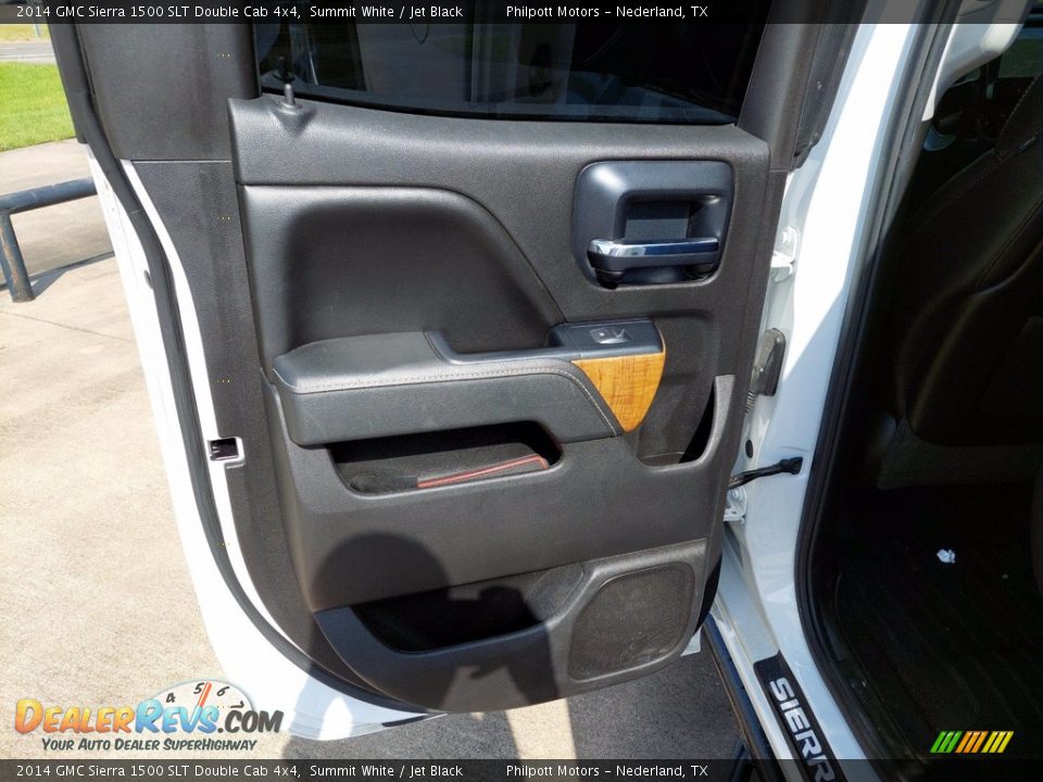 2014 GMC Sierra 1500 SLT Double Cab 4x4 Summit White / Jet Black Photo #24