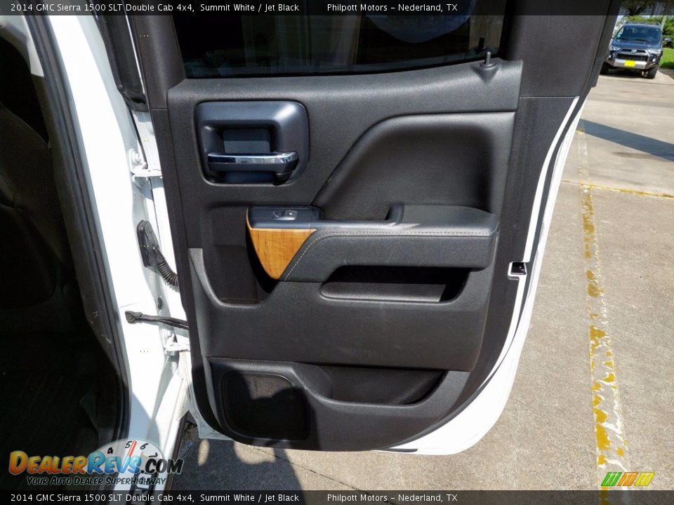 2014 GMC Sierra 1500 SLT Double Cab 4x4 Summit White / Jet Black Photo #26