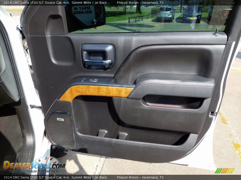 2014 GMC Sierra 1500 SLT Double Cab 4x4 Summit White / Jet Black Photo #28