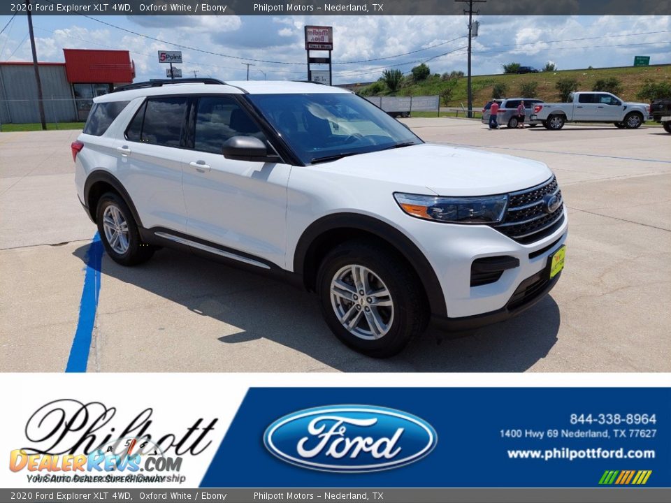 2020 Ford Explorer XLT 4WD Oxford White / Ebony Photo #1