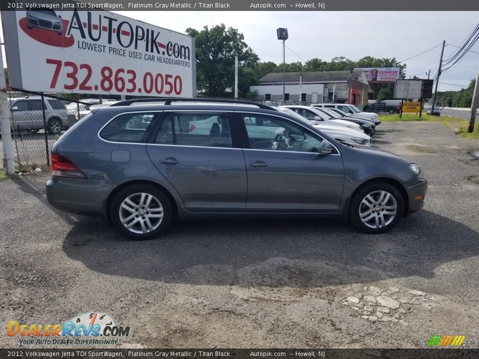 2012 Volkswagen Jetta TDI SportWagen Platinum Gray Metallic / Titan Black Photo #2