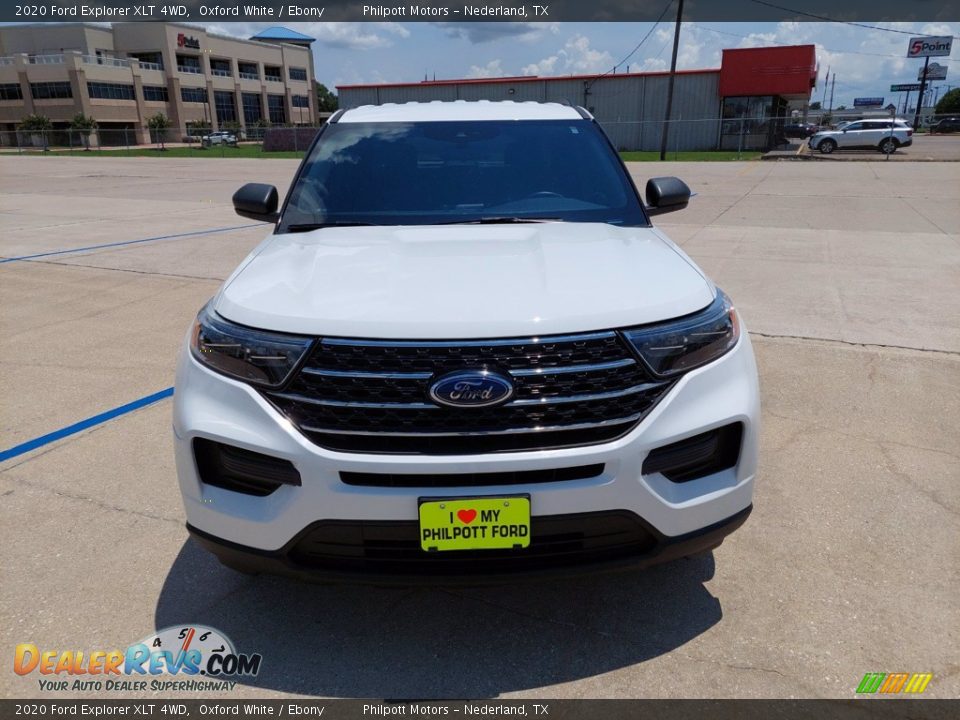 2020 Ford Explorer XLT 4WD Oxford White / Ebony Photo #2