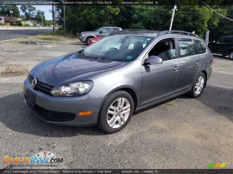 2012 Volkswagen Jetta TDI SportWagen Platinum Gray Metallic / Titan Black Photo #6