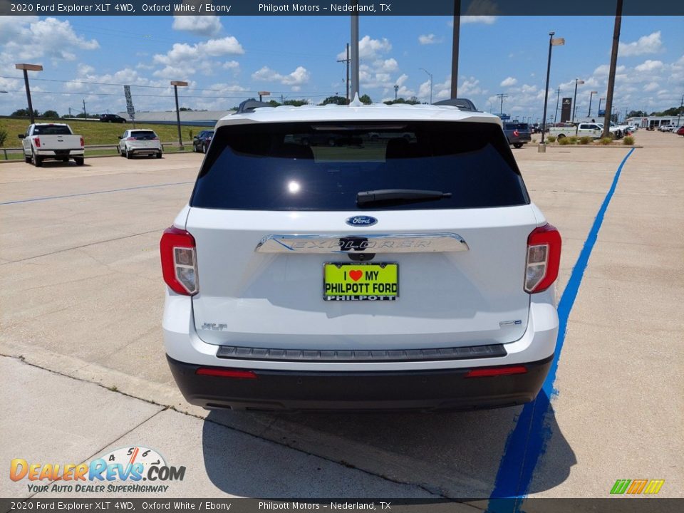 2020 Ford Explorer XLT 4WD Oxford White / Ebony Photo #6