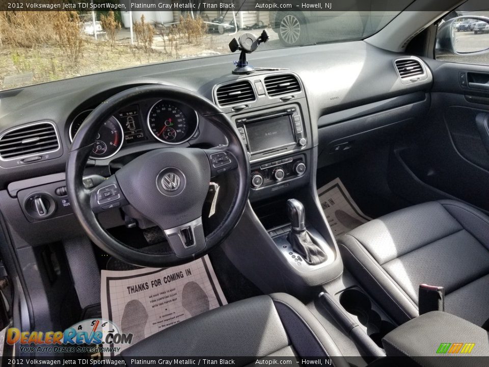 2012 Volkswagen Jetta TDI SportWagen Platinum Gray Metallic / Titan Black Photo #9