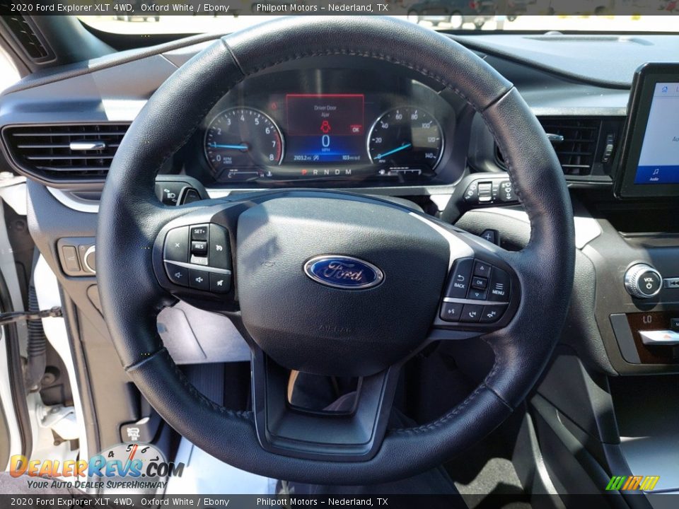 2020 Ford Explorer XLT 4WD Oxford White / Ebony Photo #15