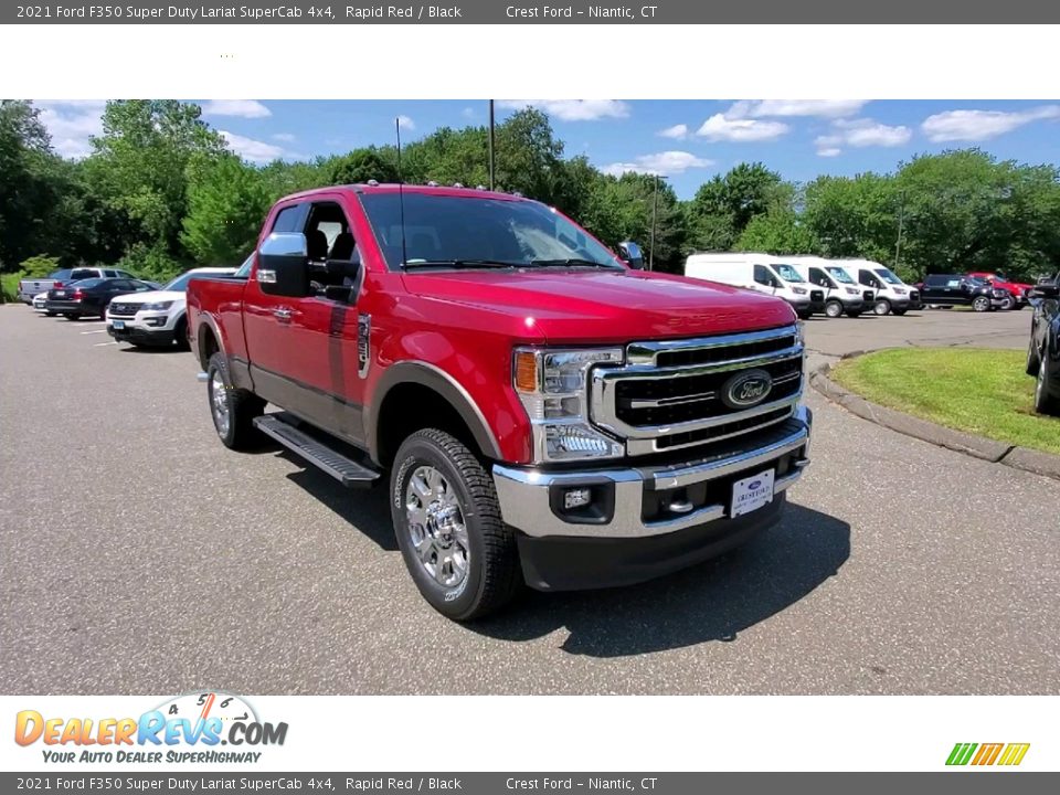 2021 Ford F350 Super Duty Lariat SuperCab 4x4 Rapid Red / Black Photo #1