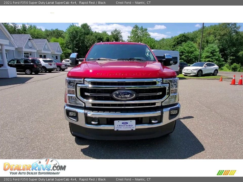 2021 Ford F350 Super Duty Lariat SuperCab 4x4 Rapid Red / Black Photo #2