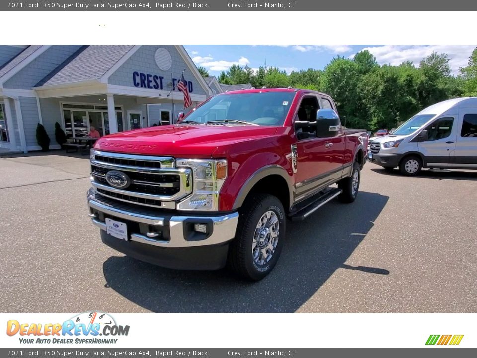 2021 Ford F350 Super Duty Lariat SuperCab 4x4 Rapid Red / Black Photo #3