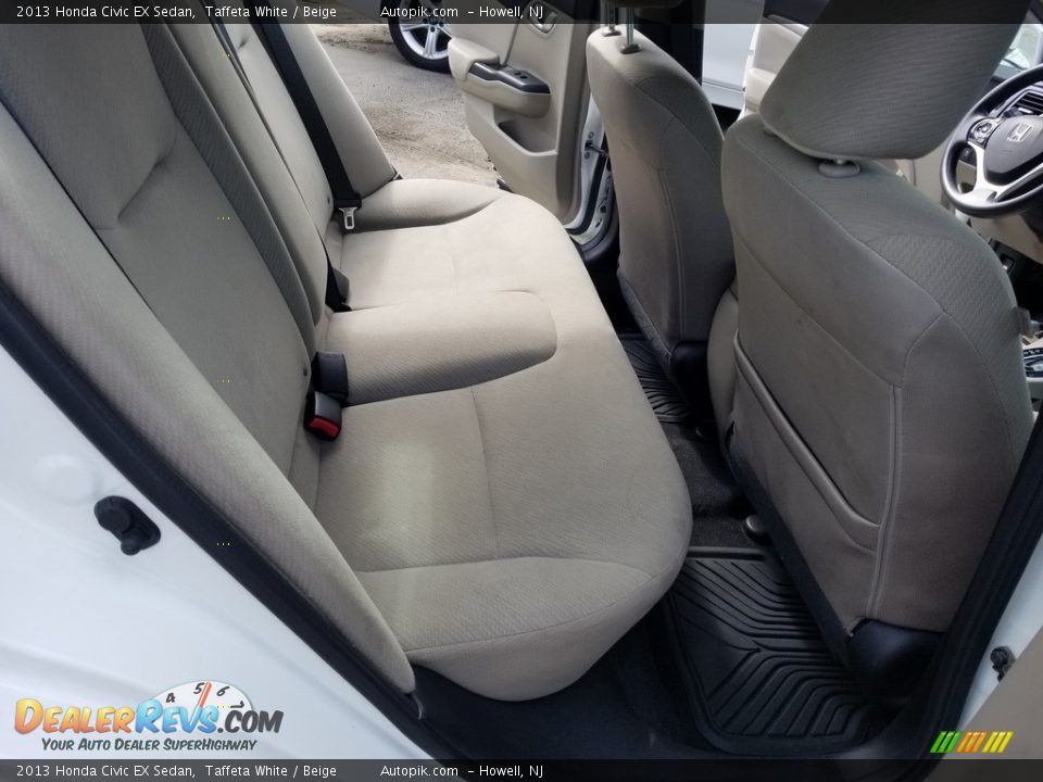 2013 Honda Civic EX Sedan Taffeta White / Beige Photo #16