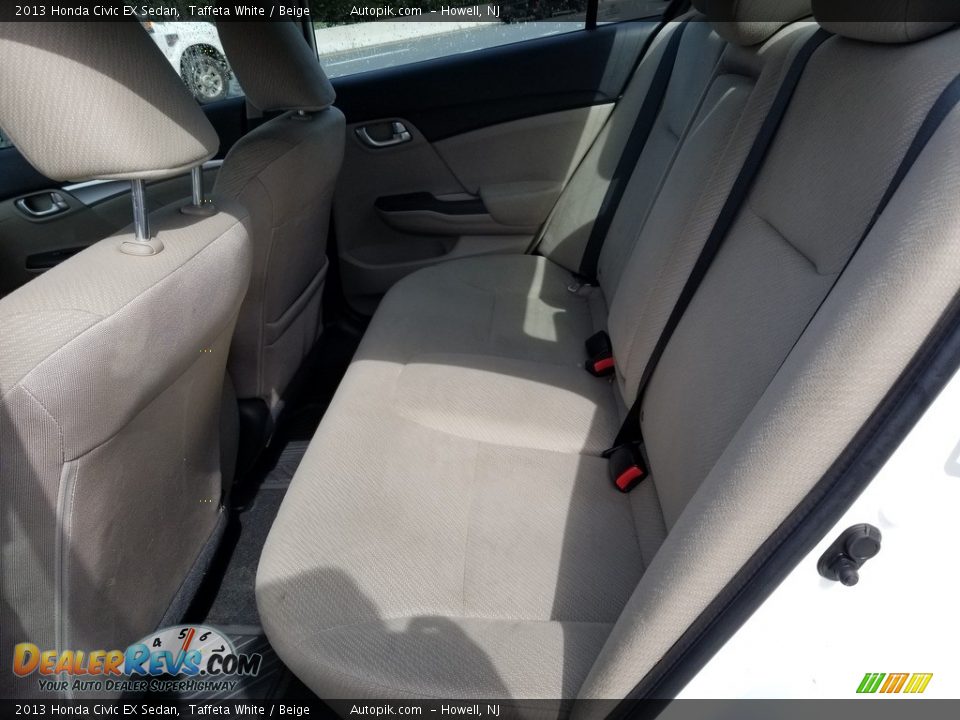 2013 Honda Civic EX Sedan Taffeta White / Beige Photo #17