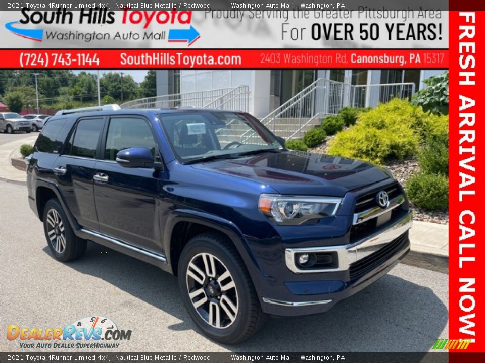 2021 Toyota 4Runner Limited 4x4 Nautical Blue Metallic / Redwood Photo #1