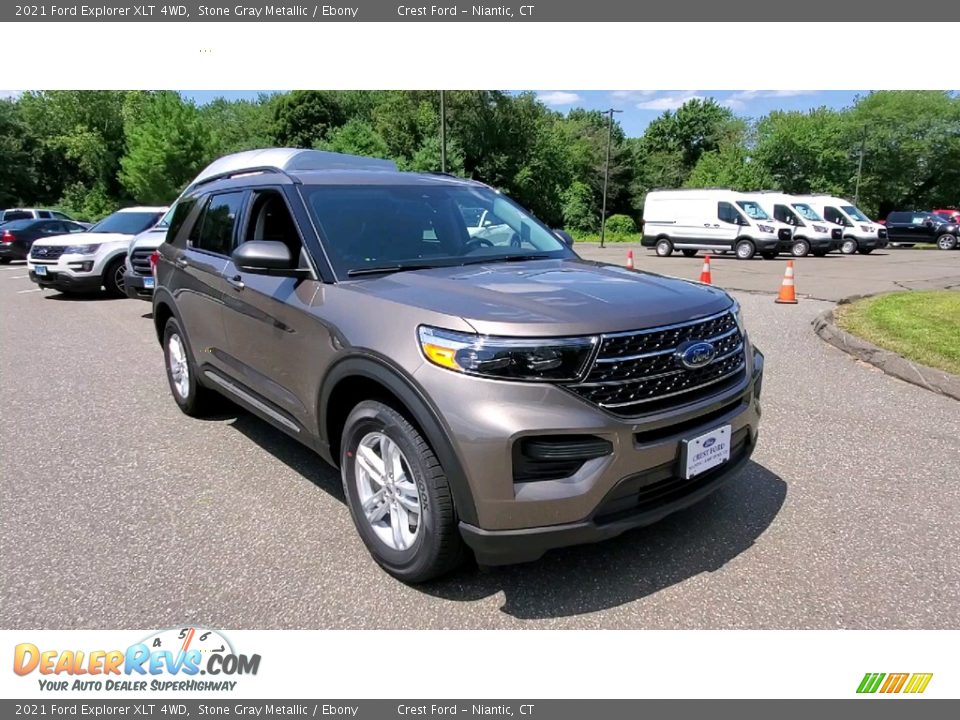 2021 Ford Explorer XLT 4WD Stone Gray Metallic / Ebony Photo #1