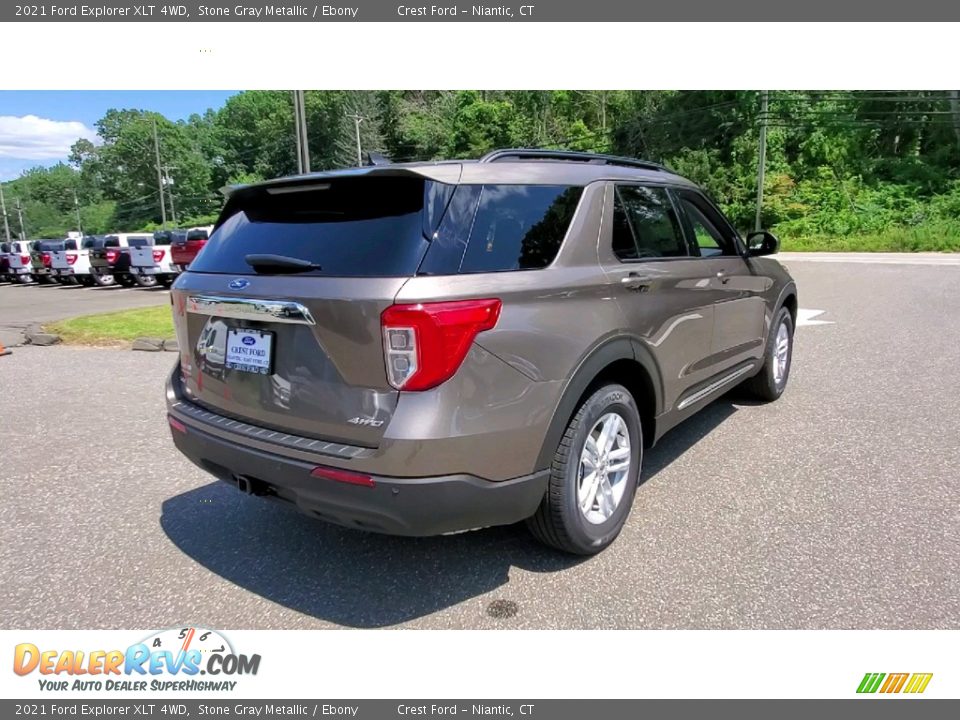 2021 Ford Explorer XLT 4WD Stone Gray Metallic / Ebony Photo #7